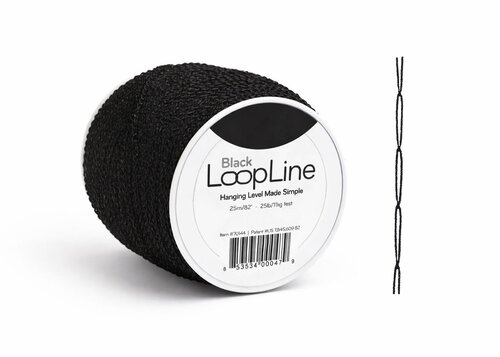 Zwart Ophangdraad / Ophangkoord - 25 Meter - Loopline