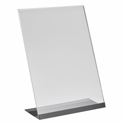 A4 L-Standaard Met  Aluminium Voet  / Tafelhouder / Menukaarthouder / Folderhouder - type L-A4-AV
