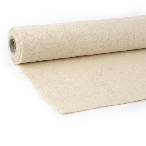 Wolvilt voor Autobekleding / Campervilt - Beige (Wolwit) - Breedte: 2 meter - Dikte: 3 mm