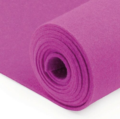 Roze Wolvilt - Breedte: 1,8 meter - Dikte: 3 mm 