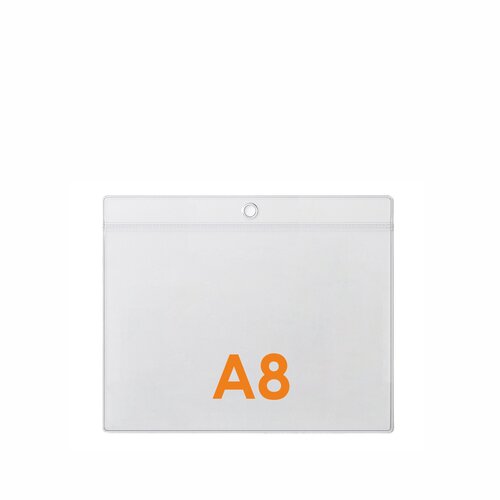 100 stuks - A8 Prijskaarthoesje / Meubelkaarthoes / Flexibele Hoes - Type PHS-A8-Liggend
