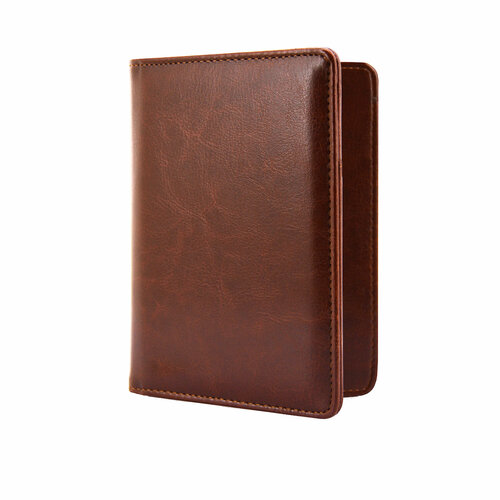 Autopapieren Hoes - Kentekenbewijs Mapje - 10,5cm x 14cm - Type: V1 Donkerbruin