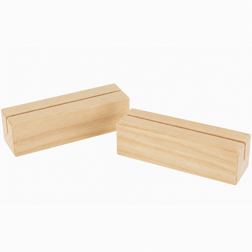10cm - Houten Houder / Standaard / Menukaarthouder - Type: Smal-Essen-Geolied