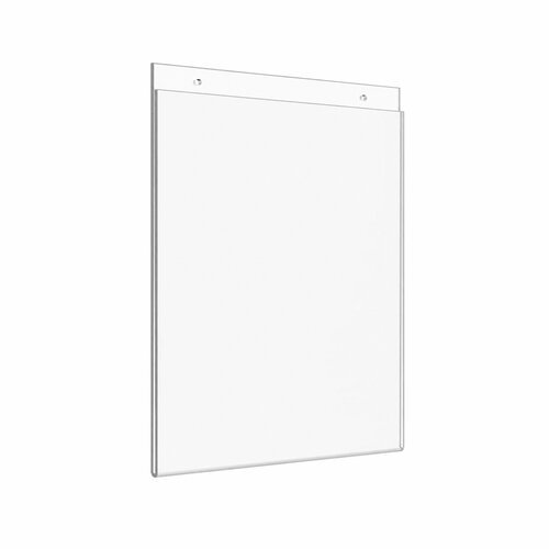 A6 Posterhouder met 2 boorgaten (U-vorm) - Staand - Transparant Acrylglas - type UB-A6-Staand