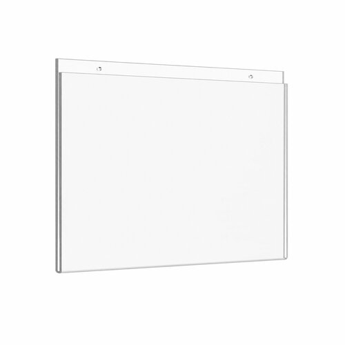 A6 Posterhouder met 2 boorgaten (U-vorm) - Liggend - Transparant Acrylglas - type UB-A6-Liggend